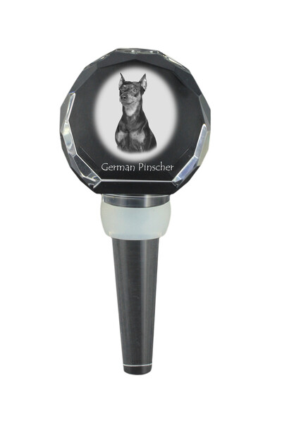 Art - Dog Dop de sticlă din cristal Art-Dog Pinscher german cu gravură de câine