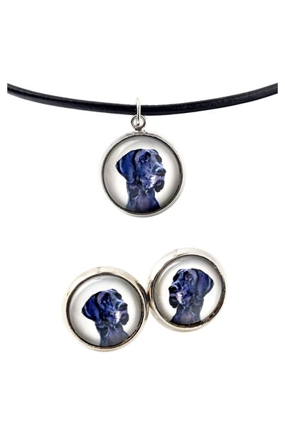 Art - Dog Set de colier și cercei Art-Dog cu Dachshund și fotografie cu câine