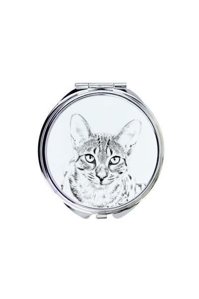 Art - Dog Art-Dog Oglindă de buzunar Egyptian Mau cu imprimeu pisică - Oglind...