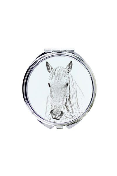 Art - Dog Art-Dog Oglindă de buzunar cu cal de Camargue și imprimeu de cal - ...