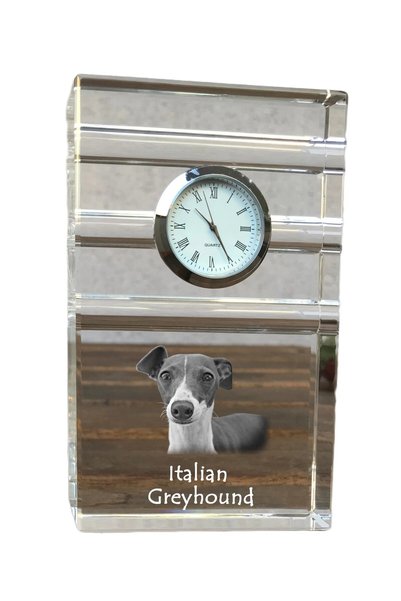 Art - Dog Ceas de cristal Art-Dog cu galergi italian, de masă, cu gravură de ...