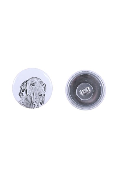 Art - Dog Cercei rotunzi Art-Dog cu imagine de câine de rasă Great Dane - Met...