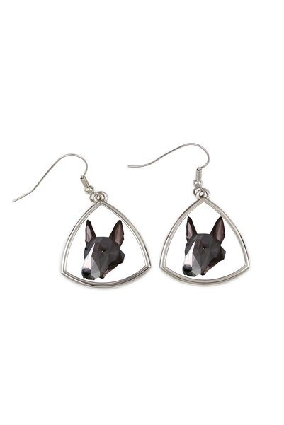 Art - Dog Cercei Art-Dog Bull Terrier cu portret geometric de câine - Bijuter...