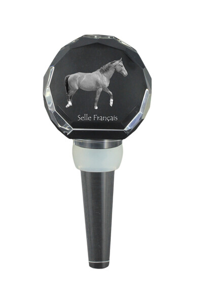 Art - Dog Dop de sticlă din cristal Art-Dog, Selle Français, cu gravură de cal