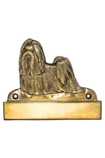 Art - Dog Placă de ușă din alamă Art-Dog Shih Tzu cu gravură inclusă - Placă ...