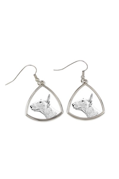 Art - Dog Cercei Art-Dog Bull Terrier cu imprimeu de câine - Cercei pendanți ...