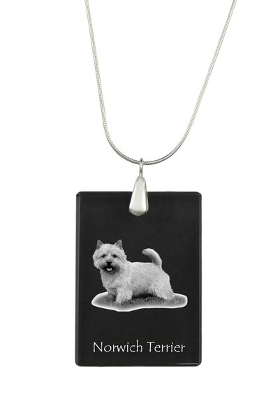Art - Dog Colier cu pandantiv de cristal Art-Dog pe lanț placat cu argint, No...