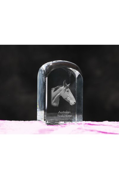 Art - Dog Prespapier de cristal Art-Dog, cal australian cu gravură de cal