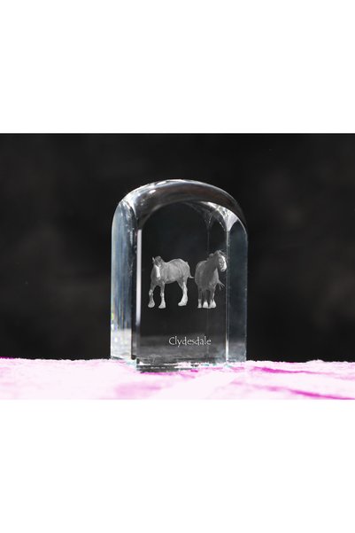 Art - Dog Prespapier de cristal Art-Dog, cal Clydesdale cu gravură de cal - C...