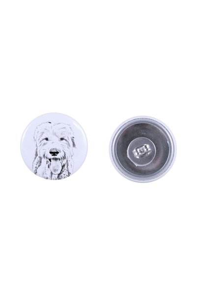 Art - Dog Cercei rotunzi Art-Dog cu câine Old English Sheepdog - Metal acoper...