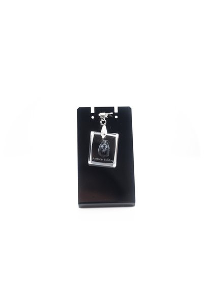 Art - Dog Colier cu pandantiv de cristal Art-Dog Bulldog American cu gravură ...