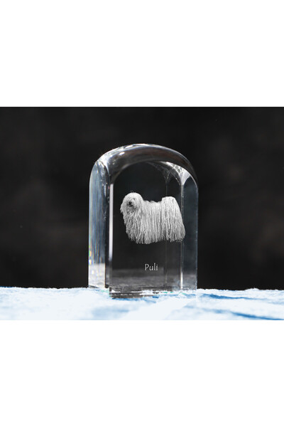 Art - Dog Prespapier de cristal Art-Dog Puli cu gravură de câine - Cristal op...