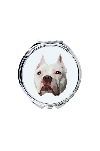 Art - Dog Art-Dog Oglindă de buzunar American Pit Bull Terrier cu design geom...