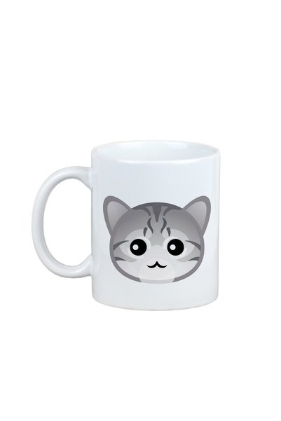 Art - Dog Cană Art-Dog Egyptian Mau cu ilustrație de pisică - Cană ceramică d...