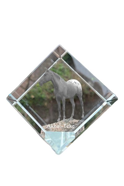Art - Dog Prespapier Cub de Cristal Art-Dog Akhal-Teke cu Gravură de Cal - Cr...