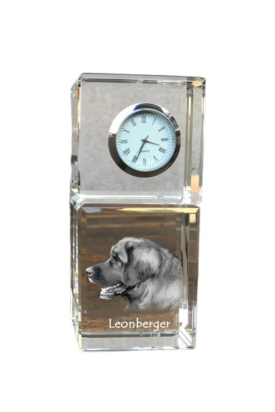 Art - Dog Ceas de cristal Art-Dog Leonberger, de masă, cu gravură de câine