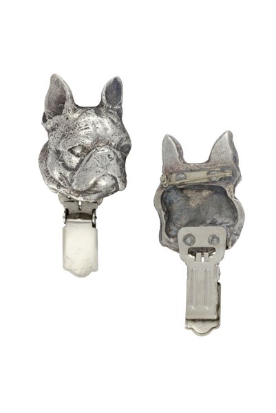 Art - Dog Art-Dog Boston Terrier Broșă cu clemă, suport pentru numărul de exp...