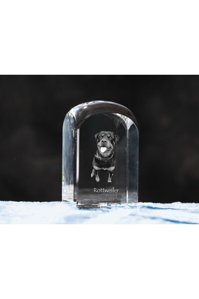 Art - Dog Prespapier de cristal Art-Dog Rottweiler cu gravură de câine - Cris...