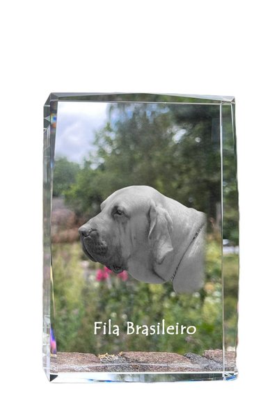 Art - Dog Art-Dog Cristal Mare cu Margini Decorative Fila Brasileiro cu Gravu...