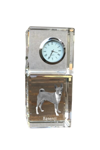Art - Dog Ceas de cristal Art-Dog Basenji, de masă, cu gravură de câine