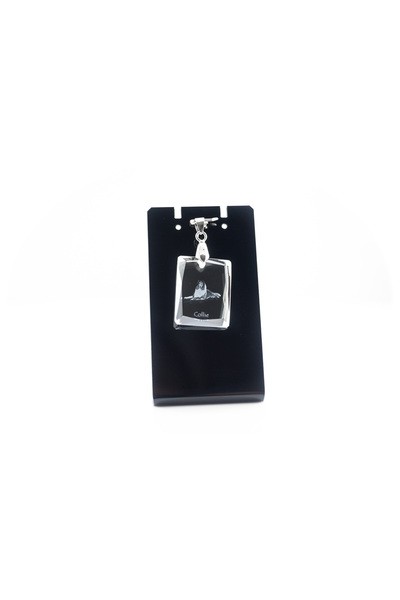 Art - Dog Colier cu pandantiv de cristal Art-Dog Rough Collie, cu gravură de ...