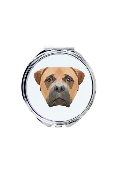 Art - Dog Art-Dog Oglindă de buzunar Bullmastiff cu design geometric cu câine...