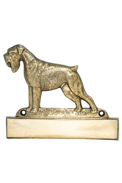 Art - Dog Placă de ușă din alamă Art-Dog Schnauzer cu gravură inclusă - Placă...