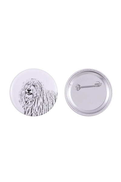 Art - Dog Art-Dog Insignă mare Puli cu imagine de câine - Insignă rotundă de ...