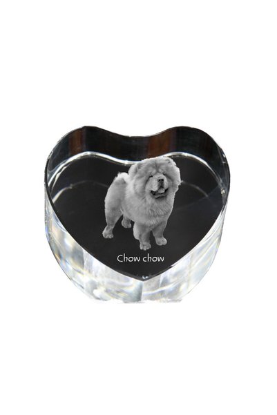Art - Dog Prespapier Inimă de Cristal Art-Dog Chow Chow cu Gravură Câine - Cr...