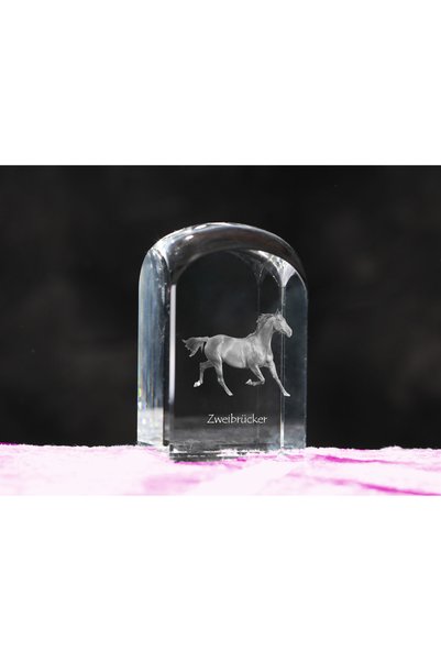 Art - Dog Prespapier de cristal Art-Dog Zweibrücker cu gravură de cal - Crist...