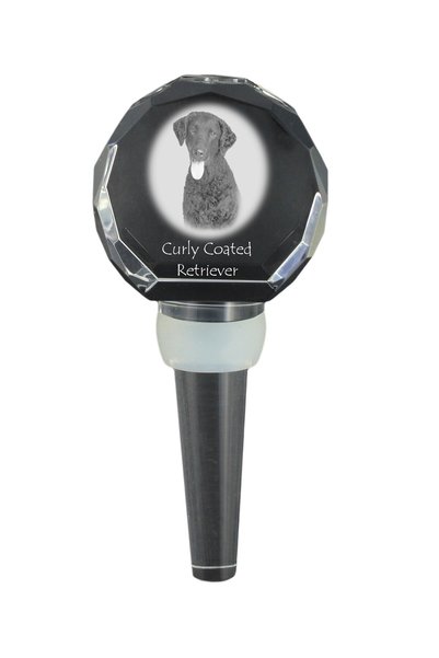 Art - Dog Dop de sticlă din cristal Art-Dog, Curly-Coated Retriever, cu gravu...