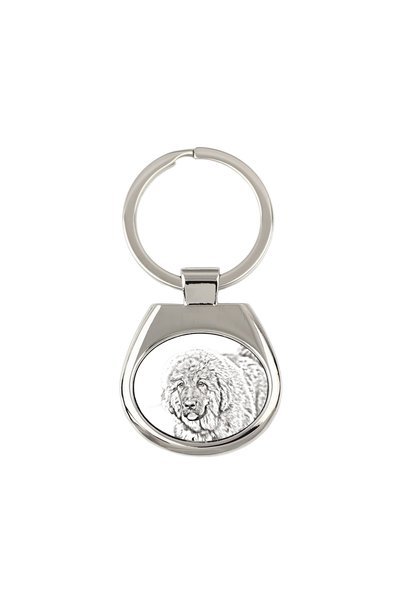 Art - Dog Breloc Art-Dog Tibetan Mastiff cu imprimeu de câine - Stil schiță c...