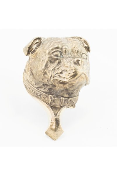 Art - Dog Art-Dog Staffordshire Bull Terrier Ciocănel de ușă din alamă lustruită