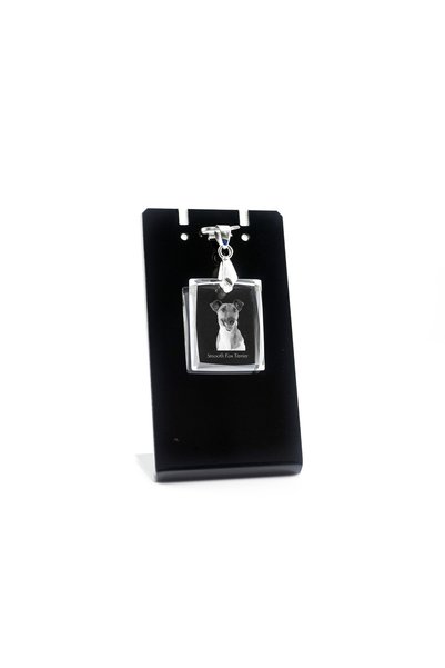 Art - Dog Colier cu pandantiv de cristal Art-Dog Smooth Fox Terrier, cu gravu...