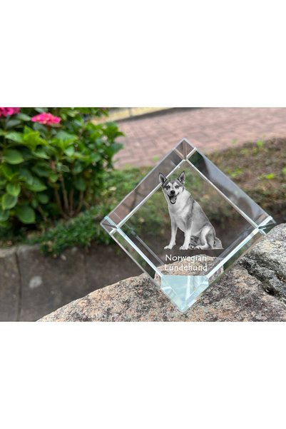 Art - Dog Prespapier Cub de Cristal Art-Dog Lundehund Norvegian cu Gravură de...