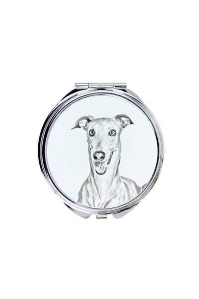 Art - Dog Art-Dog Oglindă de buzunar cu galou italian și imprimeu cu câine - ...