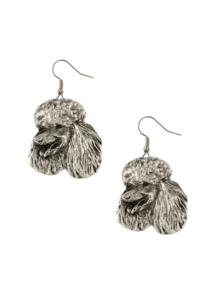 Art - Dog Art-Dog Cercei pandantiv cu pudel placat cu argint - Hipoalergenici...