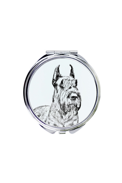 Art - Dog Art-Dog Oglindă de buzunar Schnauzer cu imprimeu de câine - Oglindă...