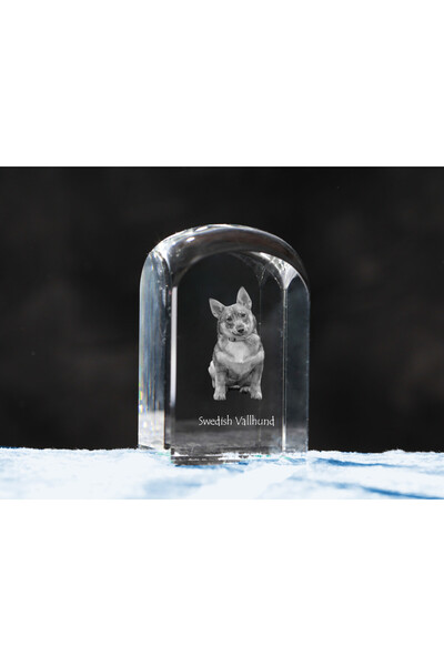 Art - Dog Prespapier de cristal Art-Dog Vallhund suedez cu gravură de câine -...