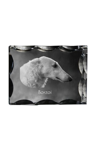 Art - Dog Art-Dog Cristal dreptunghiular cu margini decorative, Borzoi cu gra...
