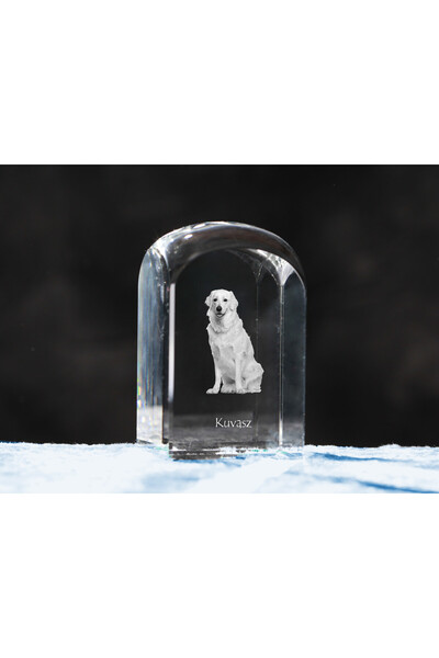 Art - Dog Prespapier de cristal Art-Dog Kuvasz cu gravură de câine - Cristal ...