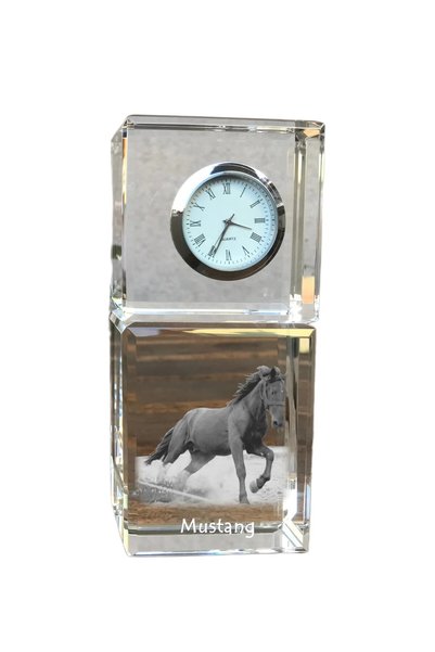 Art - Dog Ceas de cristal Art-Dog Mustang, de masă, cu gravură de cal