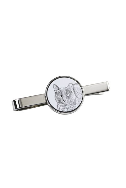 Art - Dog Art-Dog Clips de cravată Korat cu imprimeu pisică - Metal rezistent...