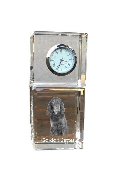 Art - Dog Ceas de cristal Art-Dog Gordon Setter, de masă, cu gravură cu câine