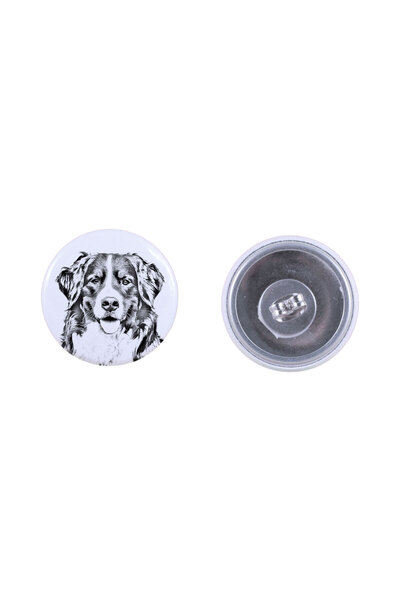 Art - Dog Cercei rotunzi Art-Dog cu câine de munte Bernese - Metal acoperit c...