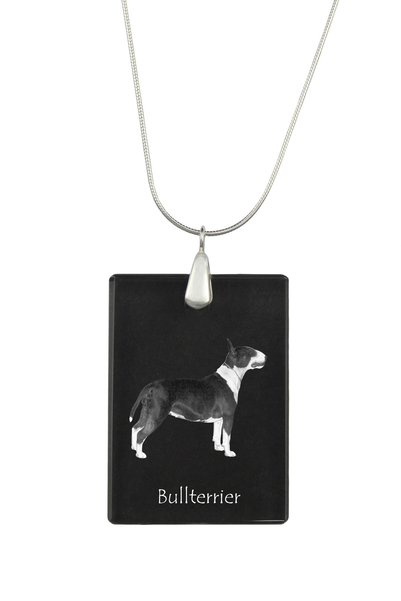 Art - Dog Colier cu pandantiv de cristal Art-Dog pe lanț placat cu argint, Bu...