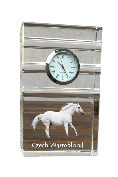 Art - Dog Ceas de cristal Art-Dog Czech Warmblood, de masă, cu gravură de cal