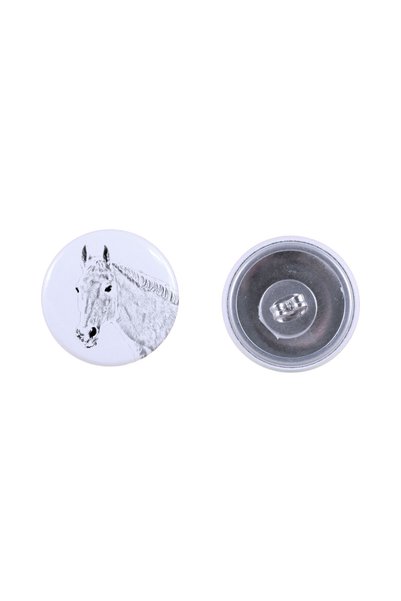 Art - Dog Cercei rotunzi Art-Dog Orlov Trotter cu imagine de cal - Metal acop...
