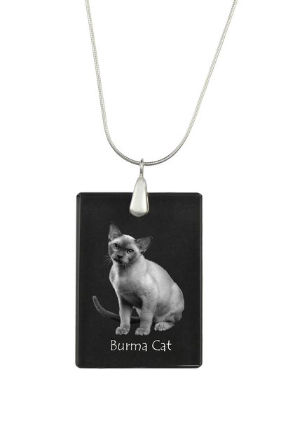 Art - Dog Colier cu pandantiv de cristal Art-Dog pe lanț placat cu argint, pi...
