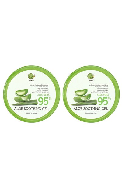 Energy Cosmetics سنايل مجموعة من قطعتين من جل الصبار الحلزوني 95% بخلاصة الأل...